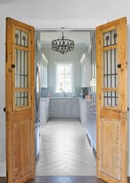 Vintage Look With Antique Doors For Pantry