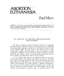 abortion euthanasia 