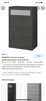 Ikea Brimnes Dresser Gray For In