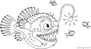 600x463 coloring fish pages fish coloring sheet coloring pages rainbow. Anglerfish Coloring Pages Coloringall