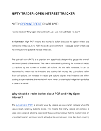 Pdf Nifty Trader Open Interest Tracker Nifty Open Interest