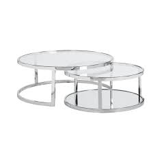 Oval coffee table,les ailes de la voix round oval glass top coffee table modern tempered glass center table sofa side cocktail tables for living room bedroom. Gold Flamingo Bryanna 2 Nesting Coffee Tables Reviews Wayfair