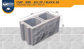 Rough Face Concrete Block Mould Brk 421