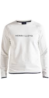 2019 Henri Lloyd Mens Fremantle Stripe Crew Sweat Cloud White P191104011