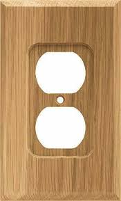Brainerd 64665 Wood Square Single Duplex Wall Plate Switch Plate Cover Medium Oak