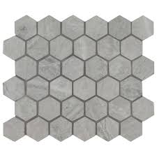 msi everest gray hexagon 12 in x 12 in