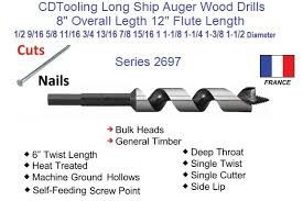 Written by alkaios bournias varotsis. 8 Inch Long Ship Auger Wood Drill Bit 500 1 2 To 1 50 1 1 2 Inch Diameter Series 2697