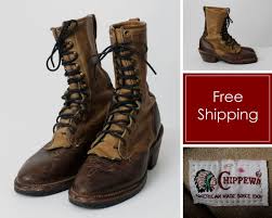 Vintage Chippewa Boots Tassle Cowboy Mens Womens Chipewa Usa Mens Size 9 B Uk 8 5 Eur 42 90s Retro