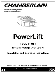 powerlift cs60evo installation and