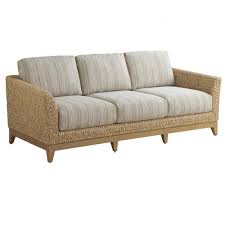 Brown Woven Wicker Outdoor Sofa