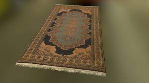 persian rug free 3d model by