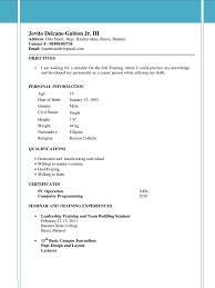 Resume sample for ojt accounting technology students Scribd