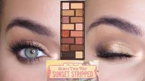 sunset stripped palette tutorial