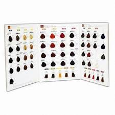 Synthetic Fiber Hair Color Chart Sheet 58 Colors Mixed