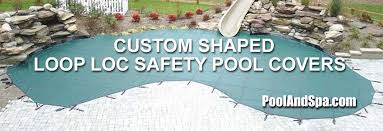 They glide open and closed easily for frequent access, help prevent heat loss and reduce water evaporation. Loop Loc Safety Swimming Pool Covers Custom Shaped Covers