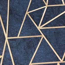 This stylish athena geometric wallpaper would make a great focal point in your home. Exposure Geometric Navy Blue Wallpaper Ep3704 Wallpaper Sales