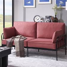 red sofa for living room mid century
