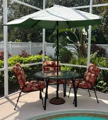 Patio Dining Set With Umbrella Chair