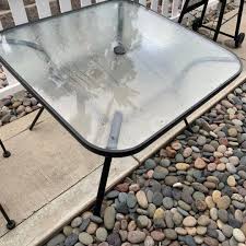 Patio Table 4 Wrought Iron Chairs For