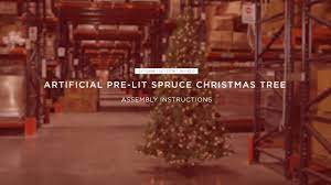 Assembly: Artificial Pre-Lit Spruce Christmas Tree (SKY2888 SKY3706  SKY4212) - YouTube