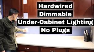 A string of led lights sits inside plastic tubing to provide lighting under cupboards and along kickboards. Kitchen Under Cabinet Lighting No Plugs Hardwired Installation Youtube