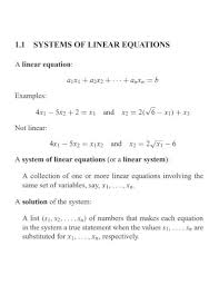 Linear Equations Examples Pdf Examples