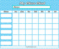 Hand Picked Weekly Chore Chart For Teenagers Free Printable