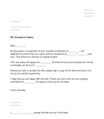 pay rise letter sle template