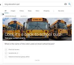 You can find it in the popular now carousel that runs across the bottom of its homepage. Bing Education Quiz Earn 10 Points Bing Quizzes