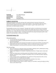 Resume Example Assistant Office Manager Cover Letter Job Practice