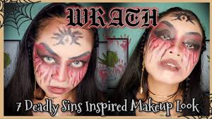 deadly sins wrath inspired makeup look