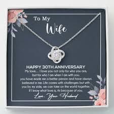 30th anniversary gift for wife necklace
