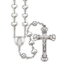 sterling silver rosary prayer beads