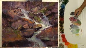 To Paint A Rocky Mountain Waterfall