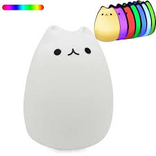 Kitty Night Light Tap Control Color Changing Lamp Just Kidding Store