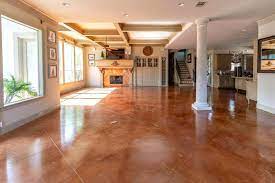 stains on indoor polished concrete floor