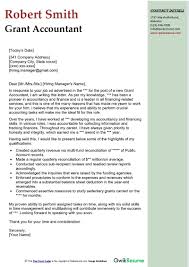 grant accountant cover letter exles