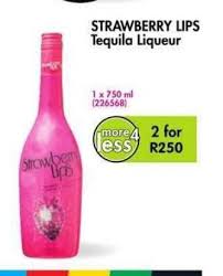 strawberry lips tequila liqueur 750ml