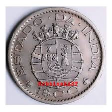 1 escudo rare coin of portugese india