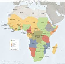 Locate and label the following: Colonial Powers In Sub Saharan Africa Geopolitical Futures