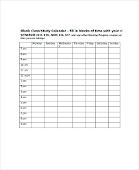 2 study calendar template pdf docs