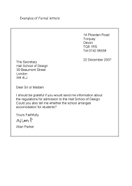 Formal Letter Example Business Letter Format Formal