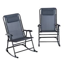 Mesh Folding Rocking Chair Set