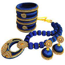 blue necklace set