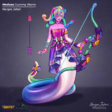 ArtStation - Medusa Gummy Worm, Narges Jafari | Gummy worms, Medusa,  Spiritual artwork