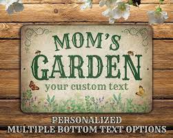 Garden Sign Personalized Custom Metal