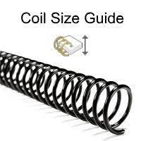 plastic coil bind size chart gbc