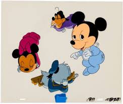 Free step by step easy drawing lessons, you can learn from our online video tutorials and draw your favorite characters in minutes. Baby Mickey Mouse Donald Goofy And Minnie Production Cel And Drawing Animation Art Group Walt Disney 1990s 1128399549