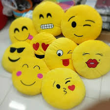 Cute Emoji Round Cushion