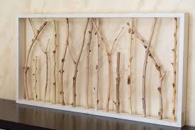Rustic Wall Art White Branches Framed